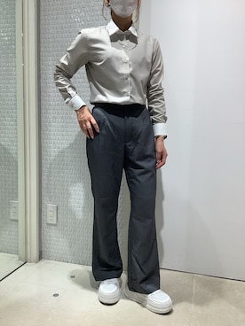 「アイテム（ビジネスシャツ）」を使った、BRICK HOUSE by Tokyo Shirts 伊丹イオンモール店さん（レディース・153cm）の秋コーディネート