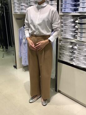 「クレリックブラウス」｜BRICK HOUSE by Tokyo Shirts 伊丹イオンモール店さん（レディース・155cm）の冬コーディネート