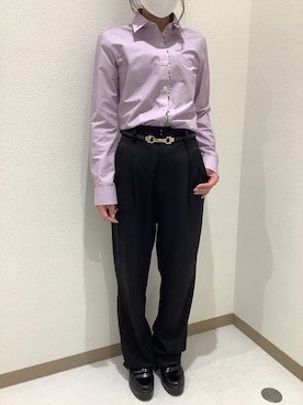 「アイテム（ビジネスシャツ）」を使った、BRICK HOUSE by Tokyo Shirts 伊丹イオンモール店さん（レディース・153cm）の夏コーディネート