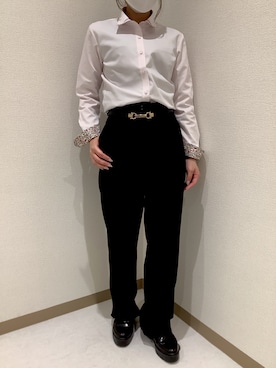 「アイテム（ビジネスシャツ）」を使った、BRICK HOUSE by Tokyo Shirts 伊丹イオンモール店さん（レディース・153cm）の夏コーディネート