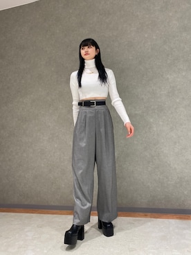 山崎愛実さん（レディース・164cm）の冬コーディネート