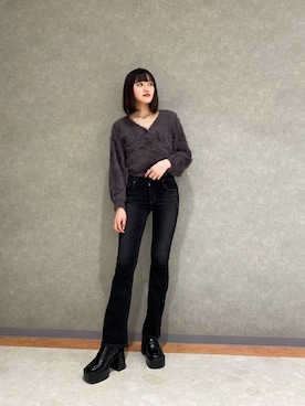 山崎愛実さん(レディース・164cm)の冬コーディネート