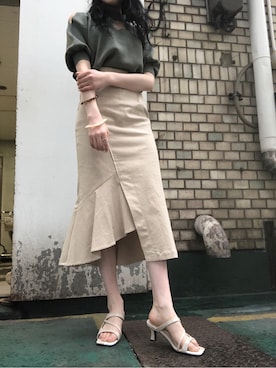 山崎愛実さん（レディース・164cm）の春コーディネート