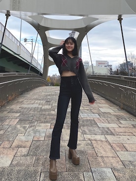 山崎愛実さん(レディース・164cm)の冬コーディネート