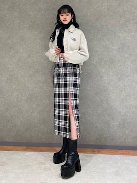 山崎愛実さん(レディース・164cm)の冬コーディネート