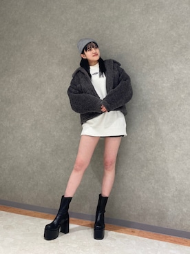 山崎愛実さん（レディース・164cm）の冬コーディネート