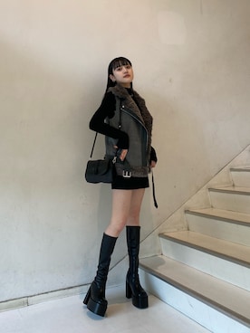 山崎愛実さん（レディース・164cm）の秋コーディネート