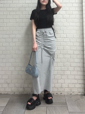 「ロング」｜山崎愛実さん（レディース・164cm）の夏コーディネート