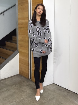 「GYDA（ジェイダ）のアイテム（パンプス）」を使った、katsusaさん（レディース・161cm）の秋コーディネート