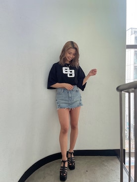 「GYDA（ジェイダ）のアイテム（ネックレス）」を使った、katsusaさん（レディース・161cm）の春コーディネート