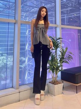 「GYDA（ジェイダ）のアイテム」を使った、katsusaさん（レディース・161cm）の春コーディネート