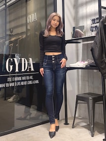 H/W ウエストクロススキニーデニムパンツ｜ジェイダ（GYDA）公式通販