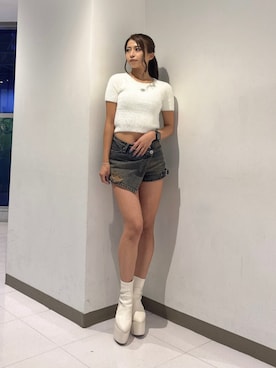「GYDA（ジェイダ）のアイテム」を使った、katsusaさん（レディース・161cm）の夏コーディネート