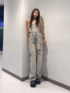 「アイテム（ロンパース）」を使った、katsusaさん（レディース・161cm）の夏コーディネート