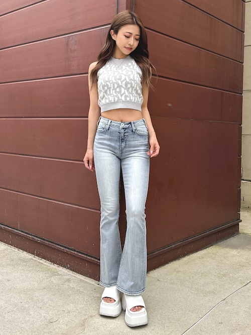 GYDA（ジェイダ）の「H/W BASICフレアデニムパンツ（デニム