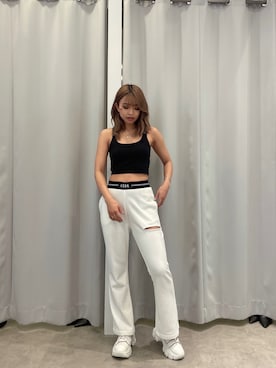 「GYDA（ジェイダ）のアイテム（その他パンツ）」を使った、katsusaさん（レディース・161cm）の春コーディネート