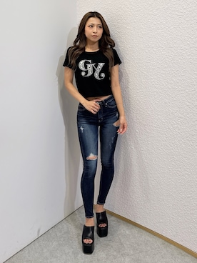 「GYDA（ジェイダ）のアイテム」を使った、katsusaさん（レディース・161cm）の夏コーディネート