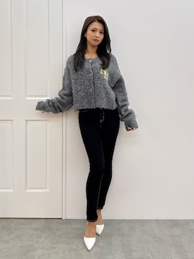 「ニットカーディガン」｜katsusaさん（レディース・161cm）の秋コーディネート