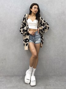 ジャストウエストダメージデニムショートパンツ｜ジェイダ（GYDA