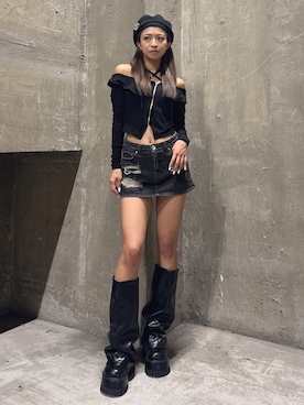 「アイテム（ハンチング/ベレー帽）」を使った、katsusaさん（レディース・161cm）の夏コーディネート