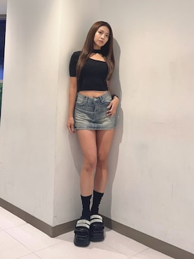 「GYDA（ジェイダ）のアイテム」を使った、katsusaさん（レディース・161cm）の夏コーディネート