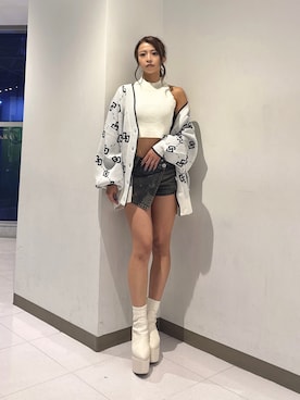 「GYDA（ジェイダ）のアイテム」を使った、katsusaさん（レディース・161cm）の夏コーディネート