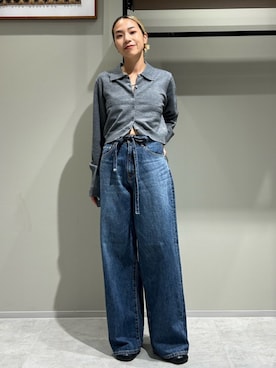 松岡奈瑠さん（レディース・157cm）の秋コーディネート