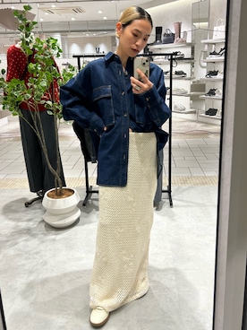 松岡奈瑠さん（レディース・157cm）の冬コーディネート