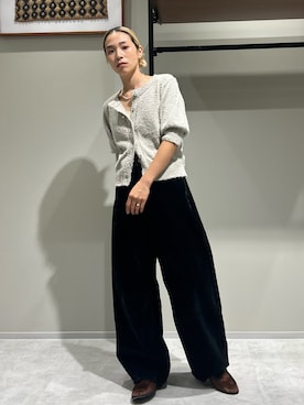 「Ungrid（アングリッド）のアイテム（アクセサリー）」を使った、松岡奈瑠さん（レディース・157cm）の秋コーディネート