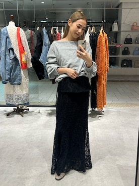 松岡奈瑠さん（レディース・157cm）の冬コーディネート