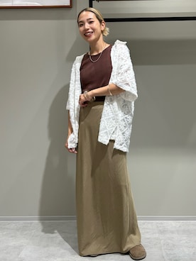 松岡奈瑠さん（レディース・157cm）の夏コーディネート