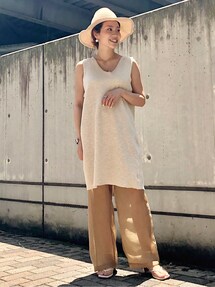 サイドスリットロングニットベスト｜アングリッド（Ungrid  