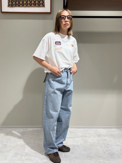 【UNISEX/ユニセックス】エンブロイダリーダメージロゴTee