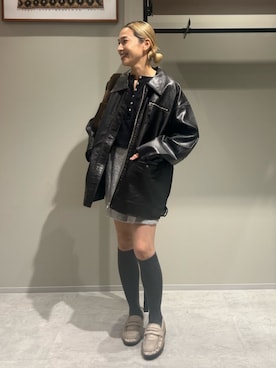 松岡奈瑠さん（レディース・157cm）の秋コーディネート