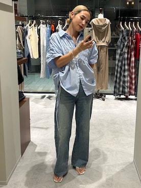 松岡奈瑠さん（レディース・157cm）の夏コーディネート