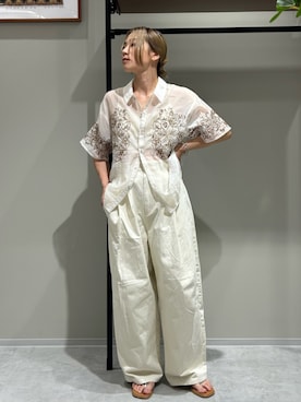 松岡奈瑠さん（レディース・157cm）の春コーディネート