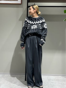 松岡奈瑠さん（レディース・157cm）の冬コーディネート