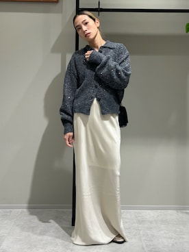 松岡奈瑠さん（レディース・157cm）の冬コーディネート