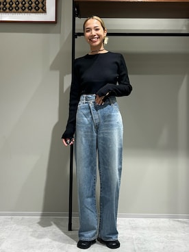 「Ungrid（アングリッド）のアイテム（アクセサリー）」を使った、松岡奈瑠さん（レディース・157cm）の秋コーディネート