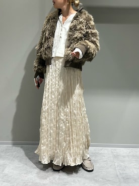 松岡奈瑠さん（レディース・157cm）の秋コーディネート