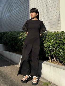 ELENDEEK（エレンディーク）の「ローパネルジャージーワンピース