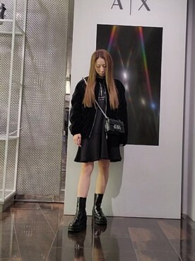 「ARMANI EXCHANGE（アルマーニエクスチェンジ）のアイテム（ブルゾン）」を使った、♡aYuMiiiiiiiiさん（レディース・158cm）の秋コーディネート