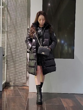 「ARMANI EXCHANGE（アルマーニエクスチェンジ）のアイテム（ダウンジャケット/コート）」を使った、♡aYuMiiiiiiiiさん（レディース・158cm）の秋コーディネート