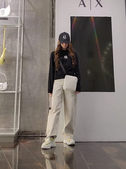 A|X アルマーニ エクスチェンジ】ICON 長袖クルーネックTシャツ/SLIM 