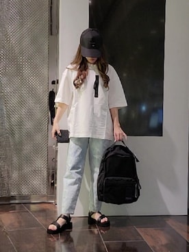 「Tシャツ×デニム」｜「アイテム（財布/小物）」を使った、♡aYuMiiiiiiiiさん（レディース・158cm）の夏コーディネート
