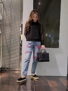 「スエット」｜「アイテム（サンダル）」を使った、♡aYuMiiiiiiiiさん（レディース・158cm）の春コーディネート