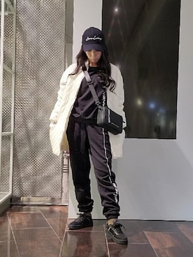 「スエット」｜「アイテム（ブルゾン）」を使った、♡aYuMiiiiiiiiさん（レディース・158cm）の冬コーディネート