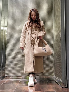 「ARMANI EXCHANGE（アルマーニエクスチェンジ）のアイテム（チェスターコート）」を使った、♡aYuMiiiiiiiiさん（レディース・158cm）の冬コーディネート