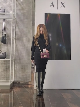 「ARMANI EXCHANGE（アルマーニエクスチェンジ）のアイテム」を使った、♡aYuMiiiiiiiiさん（レディース・158cm）の冬コーディネート