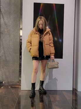 「ARMANI EXCHANGE（アルマーニエクスチェンジ）のアイテム（ブルゾン）」を使った、♡aYuMiiiiiiiiさん（レディース・158cm）の冬コーディネート